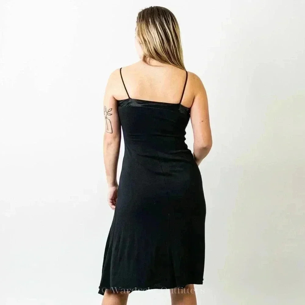 Vintage 90s Black Asymmetrical Dress - Picture 4 of 11